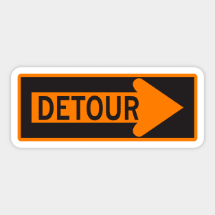 Detour Sign Sticker